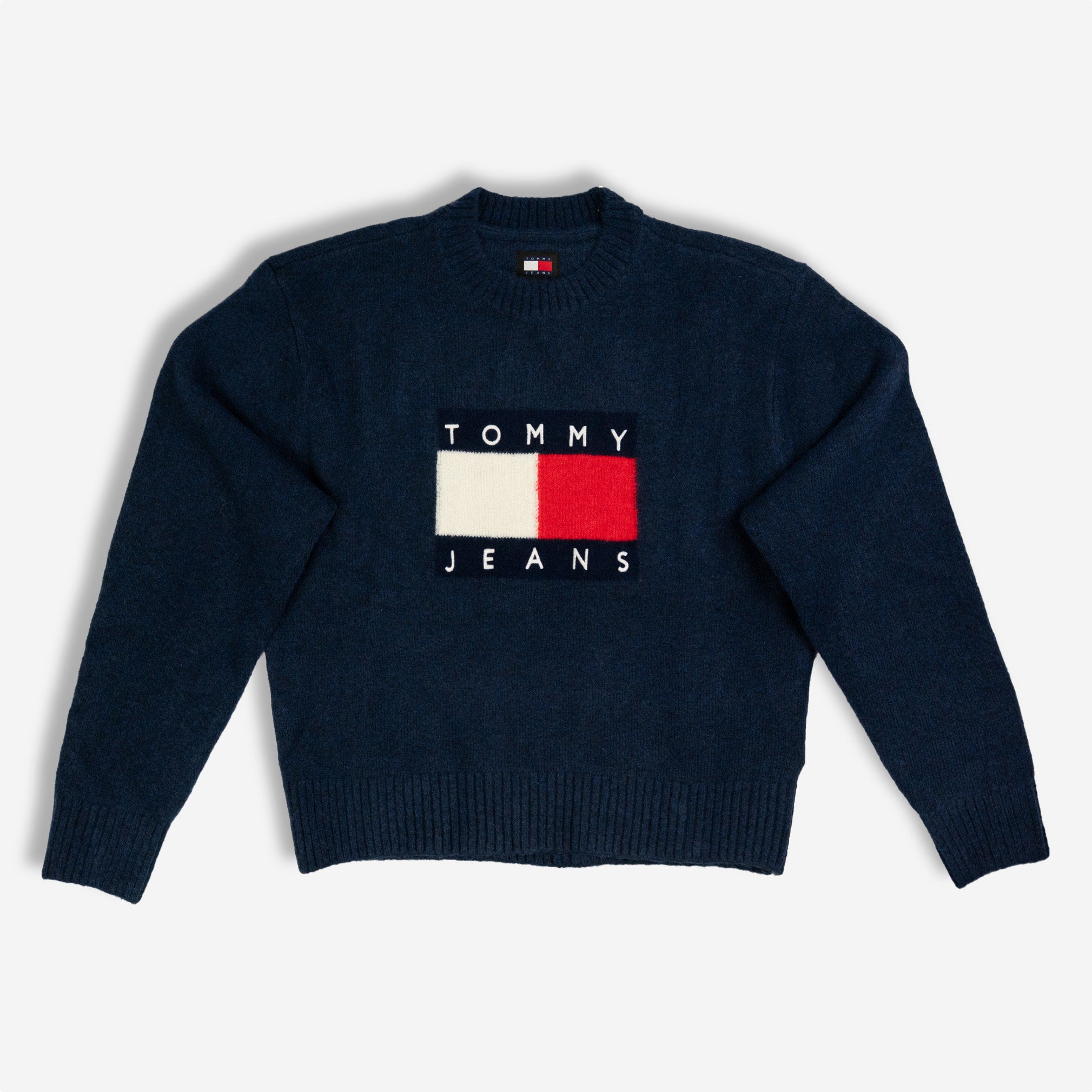 TOMMY JEANS Zils Adīts Džemperis